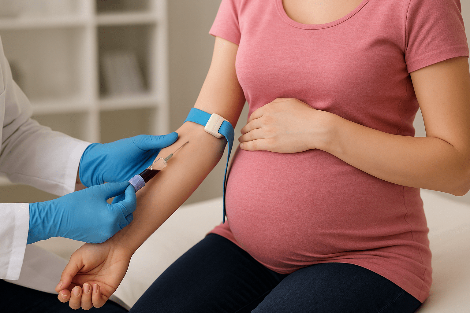 Prenatal care is vital for pregnant women as blood tests are regularly performed.
