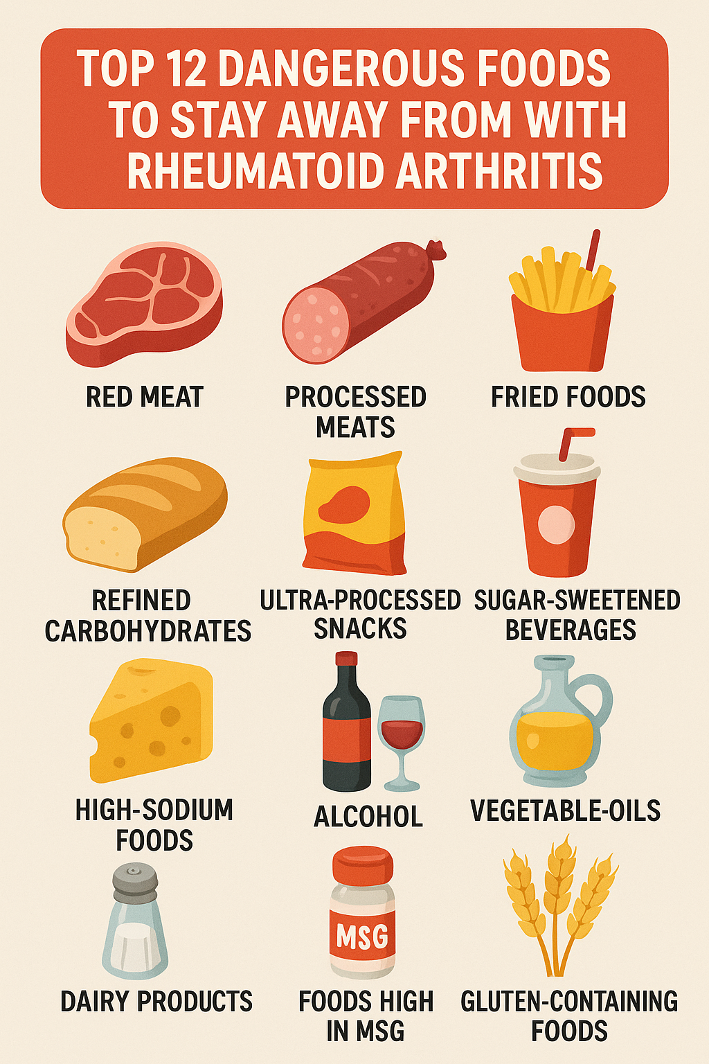 foods to stay away from with rheumatoid arthritis